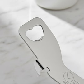 ABRIDOR PARA GARRAFAS E LATAS PROFISSIONAL EM INOX