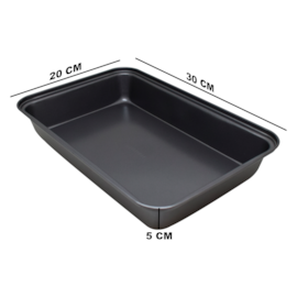 ASSADEIRA EM AÇO CARBONO ANTI ADERENTE 20X30 CM ASSADEIRA EM AÇO CARBONO ANTI ADERENTE 20X30 CM