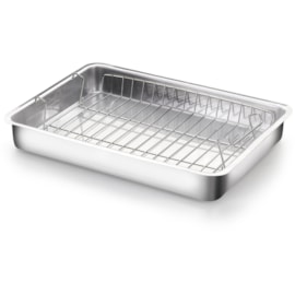 ASSADEIRA RETANGULAR COM GRELHA  42X30X6CM Nº4 ASSADEIRA RETANGULAR COM GRELHA  42X30X6CM Nº4