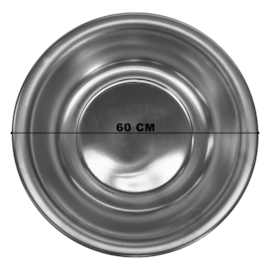 BACIA EM ALUMINIO Ø60 CM 22 LITROS  BACIA EM ALUMINIO Ø60 CM 22 LITROS