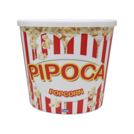 BALDE DECORADO PARA PIPOCA 2,1 LITROS BRANCO BALDE DECORADO PARA PIPOCA 2,1 LITROS BRANCO