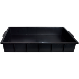 BANDEJA PLÁSTICA EMPILHAVEL 12 LITROS PRETA   BANDEJA PLÁSTICA EMPILHAVEL 12 LITROS PRETA