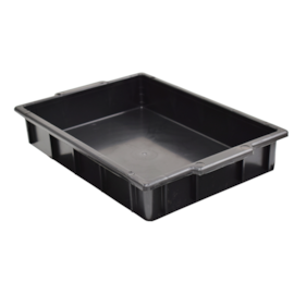 BANDEJA PLÁSTICA EMPILHAVEL 7 LITROS EM POLIPROPILENO PRETA BANDEJA PLÁSTICA EMPILHAVEL 7 LITROS EM POLIPROPILENO PRETA