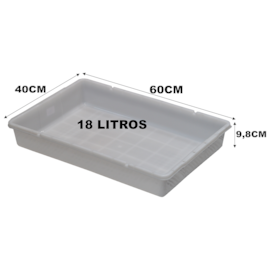 BANDEJA PLÁSTICA NC1800 18 LITROS PE NATURAL BANDEJA PLÁSTICA NC1800 18 LITROS PE NATURAL