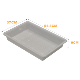 BANDEJA PLÁSTICA PRATICA 13 LITROS PE NATURAL BANDEJA PLÁSTICA PRATICA 13 LITROS PE NATURAL