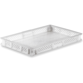 Produto BANDEJA PLÁSTICA VAZADA EMPILHAVEL 10 LITROS PE NATURAL