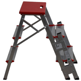 BANQUETA BILATERAL ALUMINIO 2 DEGRAUS DUPLO E PATAMAR  BANQUETA BILATERAL ALUMINIO 2 DEGRAUS DUPLO E PATAMAR