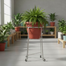 BASE EM AÇO COM VASO PLASTICO 45CM SANREMO SR530V93