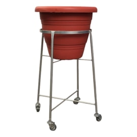 BASE EM AÇO COM VASO PLASTICO 45CM SANREMO SR530V93