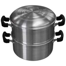 CAÇAROLA COM TAMPA 2 COMPARTIMENTOS PARA COZIMENTO VAPOR 32CM Ø CAÇAROLA COM TAMPA 2 COMPARTIMENTOS PARA COZIMENTO VAPOR 32CM Ø
