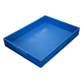 CAIXA BANDEJA PLÁSTICA EURO 80X60X12 CM  45 LITROS AZUL