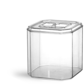 CAIXA COM 20 POTES OCTAGONAL TRANSPARENTE 5 LITROS CAIXA COM 20 POTES OCTAGONAL TRANSPARENTE 5 LITROS