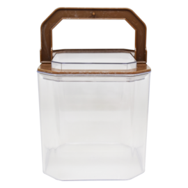 CAIXA COM 20 POTES OCTAGONAL TRANSPARENTE TAMPA HERMÉTICA 5 LITROS CAIXA COM 20 POTES OCTAGONAL TRANSPARENTE TAMPA HERMÉTICA 5 LITROS