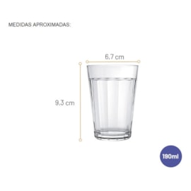 CAIXA COM 24 COPOS  AMERICANO TRADICIONAL  190ML