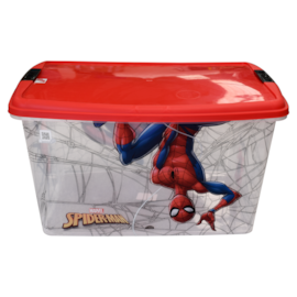 CAIXA ORGANIZADORA 46 LITROS COM TRAVA ESTAMPA HOMEM ARANHA CAIXA ORGANIZADORA 46 LITROS COM TRAVA ESTAMPA HOMEM ARANHA
