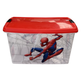CAIXA ORGANIZADORA 46 LITROS COM TRAVA ESTAMPA HOMEM ARANHA CAIXA ORGANIZADORA 46 LITROS COM TRAVA ESTAMPA HOMEM ARANHA