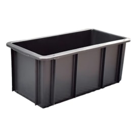 CAIXA PLASTICA 14 LITROS PRETA 43,5 X 22 X 17,5 CM