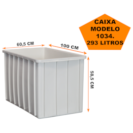 CAIXA PLÁSTICA 293 LITROS MODELO 034 BRANCA SEM TAMPA CAIXA PLÁSTICA 293 LITROS MODELO 034 BRANCA SEM TAMPA