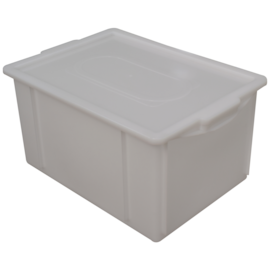 CAIXA PLÁSTICA 40 LITROS FECHADA NATURAL COM TAMPA CAIXA PLÁSTICA 40 LITROS FECHADA NATURAL COM TAMPA