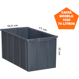 CAIXA PLÁSTICA 70 LITROS MODELO 020 PRETA SEM TAMPA CAIXA PLÁSTICA 70 LITROS MODELO 020 PRETA SEM TAMPA