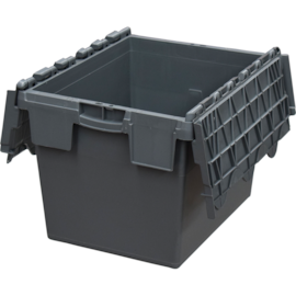 CAIXA PLÁSTICA ALC4328 COM TAMPA BIPARTIDA 20 LITROS CINZA CAIXA PLÁSTICA ALC4328 COM TAMPA BIPARTIDA 20 LITROS CINZA
