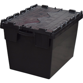 CAIXA PLÁSTICA ALC4328 COM TAMPA BIPARTIDA 20 LITROS PRETA CAIXA PLÁSTICA ALC4328 COM TAMPA BIPARTIDA 20 LITROS PRETA