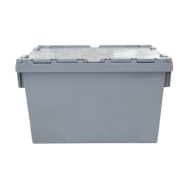 CAIXA PLÁSTICA ALC6437 COM TAMPA BIPARTIDA 65 LITROS CINZA CAIXA PLÁSTICA ALC6437 COM TAMPA BIPARTIDA 65 LITROS CINZA