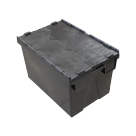 CAIXA PLÁSTICA ALC6437 COM TAMPA BIPARTIDA 65 LITROS PRETA CAIXA PLÁSTICA ALC6437 COM TAMPA BIPARTIDA 65 LITROS PRETA
