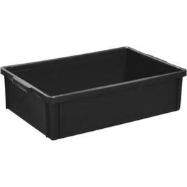 CAIXA PLÁSTICA EMPILHAVEL 14 LITROS EM POLIPROPILENO PRETA CAIXA PLÁSTICA EMPILHAVEL 14 LITROS EM POLIPROPILENO PRETA