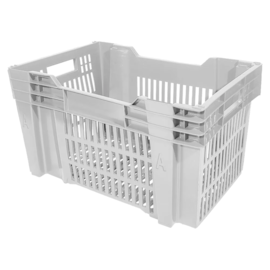 CAIXA PLASTICA HORT FRUT TELESCOPICA 50 LITROS BRANCA CAIXA PLASTICA HORT FRUT TELESCOPICA 50 LITROS BRANCA