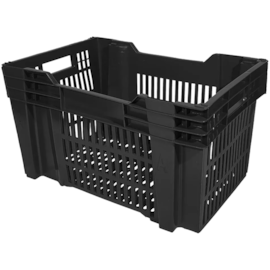 CAIXA PLASTICA HORT FRUT TELESCOPICA 50 LITROS PRETA CAIXA PLASTICA HORT FRUT TELESCOPICA 50 LITROS PRETA