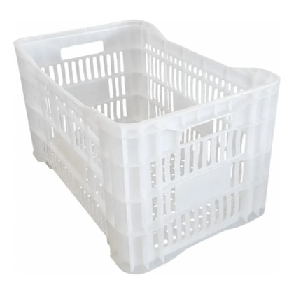 CAIXA PLASTICA HORTIFRUT 46 L EM PEAD NATURAL PARA CAMARA FRIA