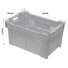CAIXA PLÁSTICA HORTIFRUT 50 LITROS TELESCOPICA NATURAL CAIXA PLÁSTICA HORTIFRUT 50 LITROS TELESCOPICA NATURAL