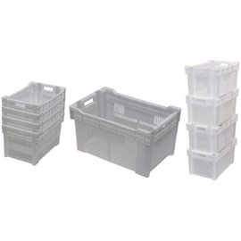 CAIXA PLÁSTICA HORTIFRUT 50 LITROS TELESCOPICA NATURAL CAIXA PLÁSTICA HORTIFRUT 50 LITROS TELESCOPICA NATURAL