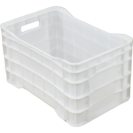 CAIXA PLÁSTICA HORTIFRUT 60 LITROS FECHADA NATURAL SEM TAMPA CAIXA PLÁSTICA HORTIFRUT 60 LITROS FECHADA NATURAL SEM TAMPA