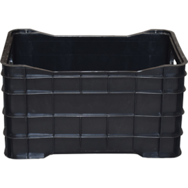 CAIXA PLÁSTICA HORTIFRUT 60 LITROS FECHADA PRETA SEM TAMPA CAIXA PLÁSTICA HORTIFRUT 60 LITROS FECHADA PRETA SEM TAMPA