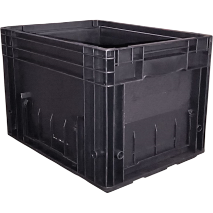 CAIXA PLASTICA K-AUTO R-KLT 4328 PRETA FUNDO ENCAIXAVEL