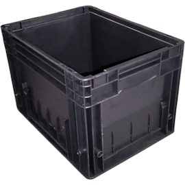 CAIXA PLASTICA K-AUTO R-KLT 4328 PRETA FUNDO ENCAIXAVEL