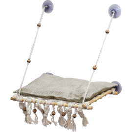 CAMA PET JANELA SUSPENSA COM ALMOFADA PARA GATO CAMA PET JANELA SUSPENSA COM ALMOFADA PARA GATO