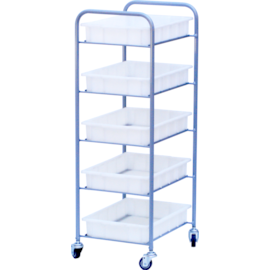 CARRINHO AUXILIAR COM 5 BANDEJAS 7 L CADA BRANCO  CARRINHO AUXILIAR COM 5 BANDEJAS 7 L CADA BRANCO