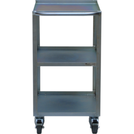 CARRO AUXILIAR COM 3 BANDEJAS MESA EM AÇO CARBONO 80 X 51 CM CARRO AUXILIAR COM 3 BANDEJAS MESA EM AÇO CARBONO 80 X 51 CM