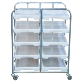 CARRO BANDEJA COM 10 BANDEJAS REMOVIVEIS MODELO 607 EM PEAD CARRO BANDEJA COM 10 BANDEJAS REMOVIVEIS MODELO 607 EM PEAD