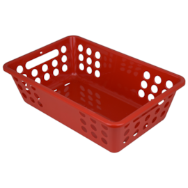 CESTINHA PLASTICA MULTIUSO PEQUENA 29 X 19 CM VERMELHA CESTINHA PLASTICA MULTIUSO PEQUENA 29 X 19 CM VERMELHA