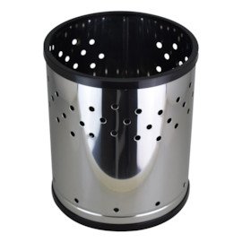 CESTO DE LIXO EM INOX COM ARO PLASTICO PRETO 7 LITROS CESTO DE LIXO EM INOX COM ARO PLASTICO PRETO 7 LITROS