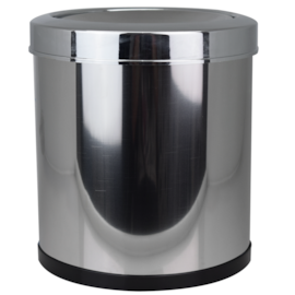 CESTO DE LIXO EM INOX COM TAMPA BASCULANTE 5 LITROS CESTO DE LIXO EM INOX COM TAMPA BASCULANTE 5 LITROS