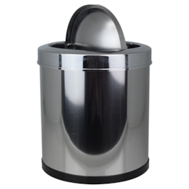 CESTO DE LIXO EM INOX COM TAMPA BASCULANTE 5 LITROS CESTO DE LIXO EM INOX COM TAMPA BASCULANTE 5 LITROS