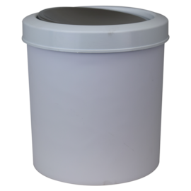 CESTO DE LIXO PLÁSTICO COM TAMPA BASCULANTE EM INOX 5 LITROS CESTO DE LIXO PLÁSTICO COM TAMPA BASCULANTE EM INOX 5 LITROS