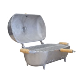 CHURRASQUEIRA A BAFO EM ALUMINIO FUNDIDO BATIDO GRANDE CHURRASQUEIRA A BAFO EM ALUMINIO FUNDIDO BATIDO GRANDE