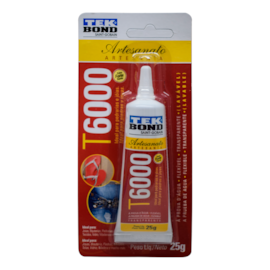 COLA ARTESANATO T6000 PARA PADRARIA E JÓIAS 25 GRAMAS COLA ARTESANATO T6000 PARA PADRARIA E JÓIAS 25 GRAMAS
