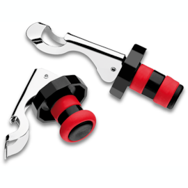 CONJUNTO 2 TAMPAS EM INOX PARA GARRAFAS DE VINHO E ESPUMANTE CONJUNTO 2 TAMPAS EM INOX PARA GARRAFAS DE VINHO E ESPUMANTE